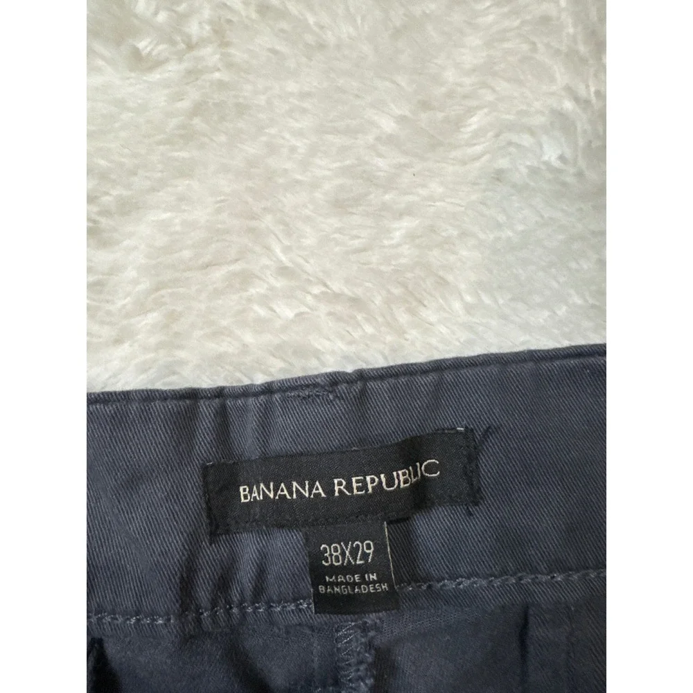 Banana Republic Fulton Chino Mens 38x29 Navy Excellent Skinny Stretch Pants